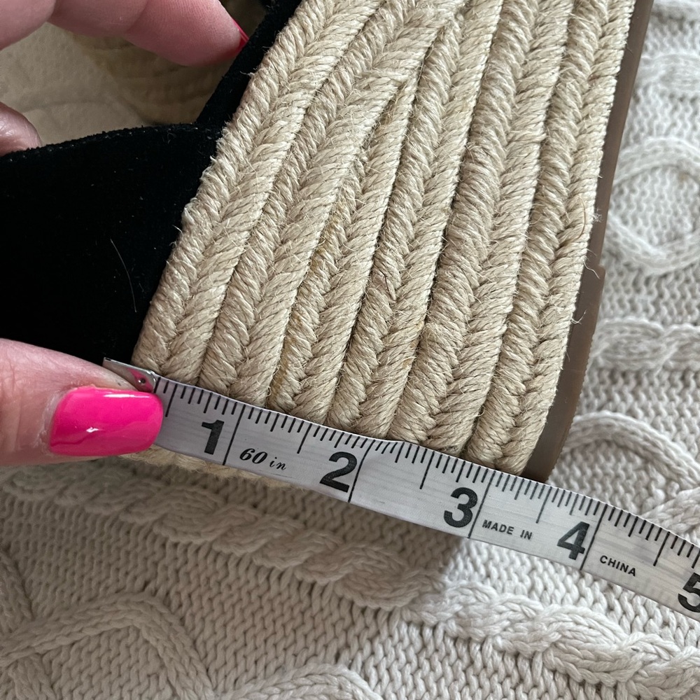 Marc Fisher Black Wedge Espadrilles Women’s Size 9.5 - Picture 4 of 15
